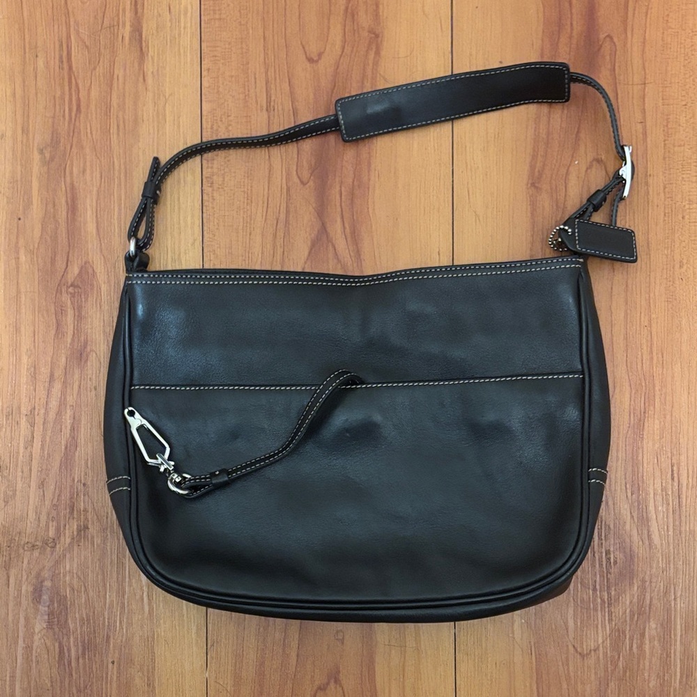 Coach Black Leather Shoulder Bag